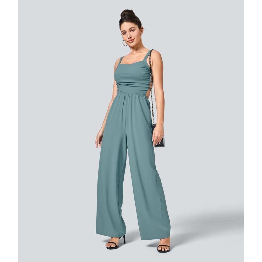 NWT Halara Breezeful™ Lace Up Pocket Quick Dry Casual Jumpsuit Size Small - Picture 11 of 11